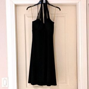 GUC black halter tie dress